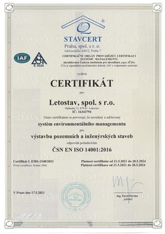 Certifikát Enviroment